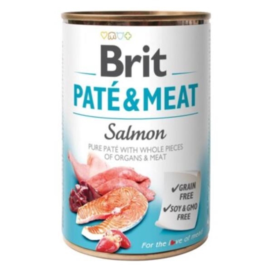 Picture of Brit Pâté & Meaty Adult Salmon 400g | Grain-Free